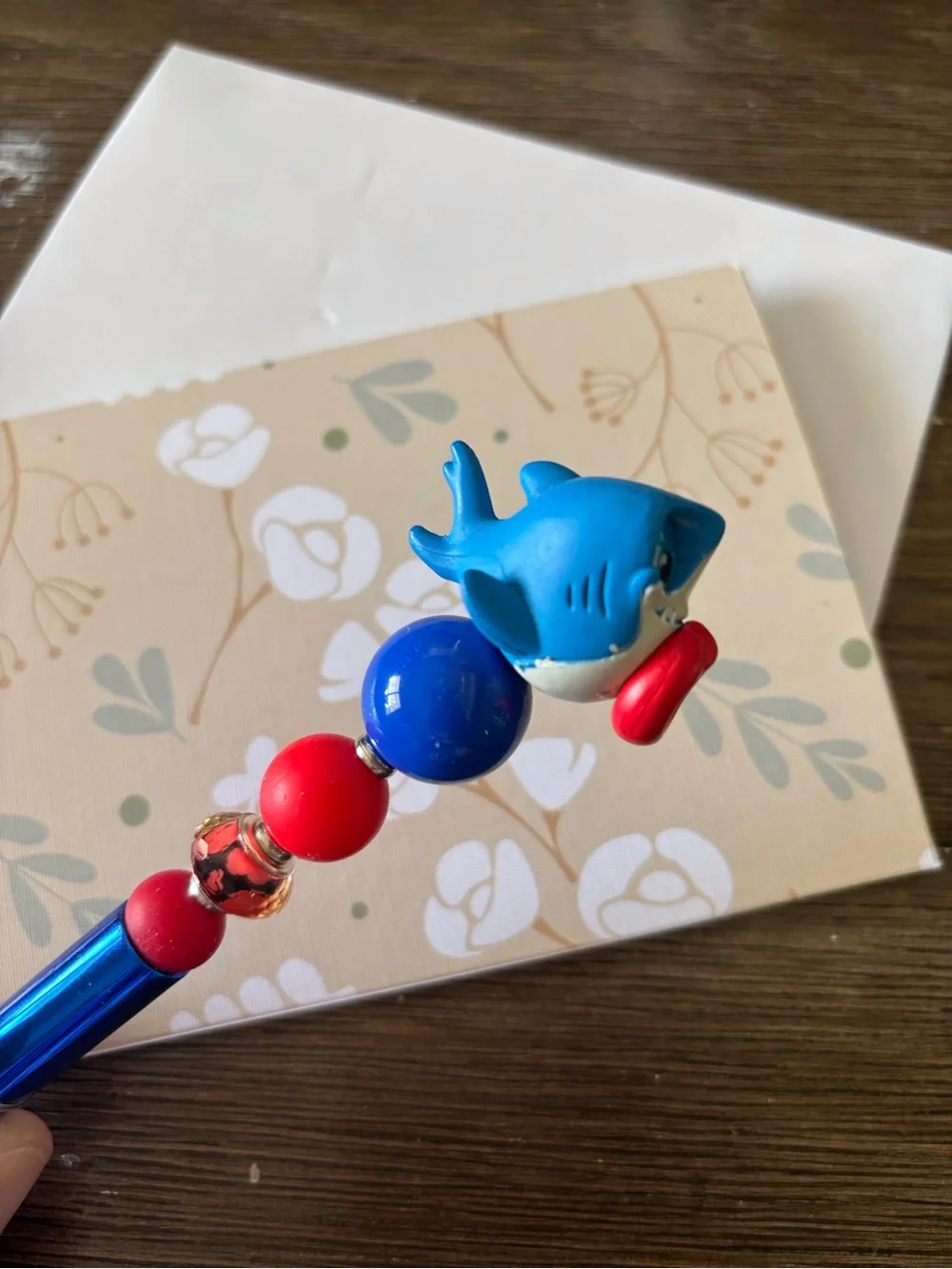Disney Doorables: Finding Nemo: Bruce handmade beaded pen